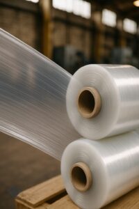 کلوزآپ از لایه ها و یکنواختی ضخامت در تولید فیلم استرچ