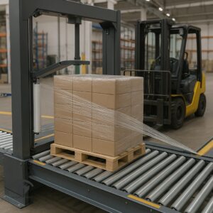 فرایند Cast در تولید فیلم استرچ با خروج مذاب از دای تخت و سرد شدن روی رول