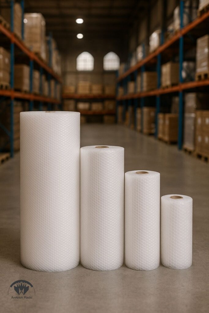 خرید نایلون حبابدار برای انبار و ارسال رول های حبابدار در انبار صنعتی ایران