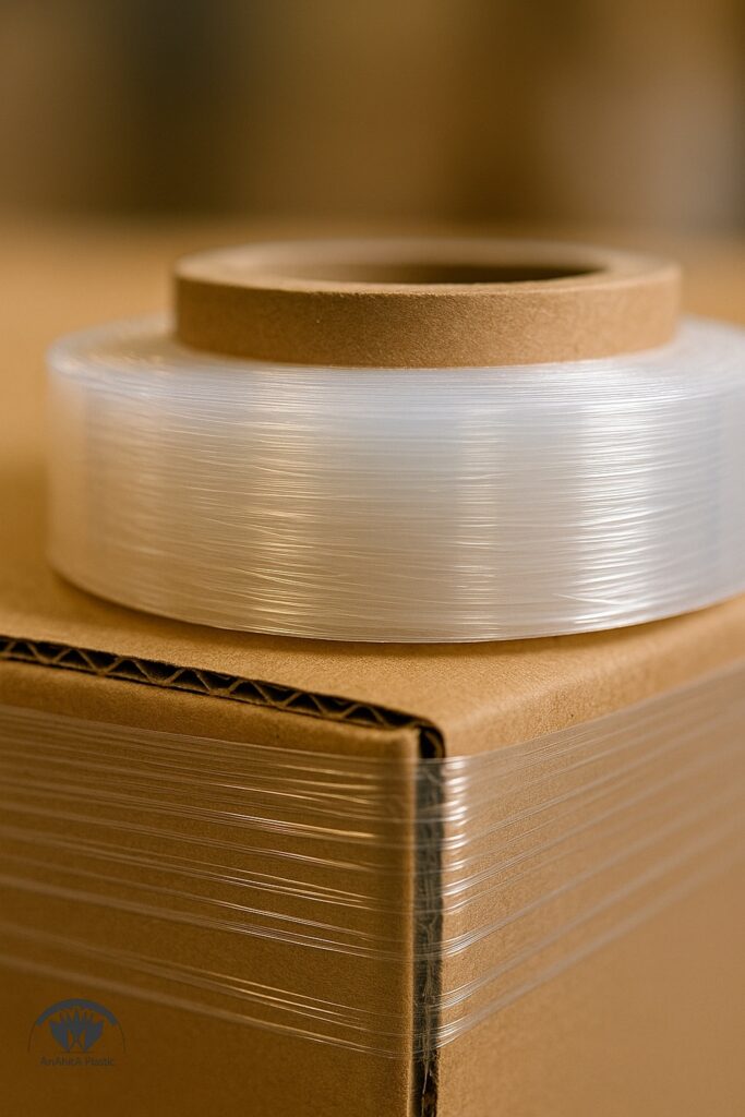 کلوزآپ ضخامت و یکنواختی فیلم روی لبه کارتن - Final