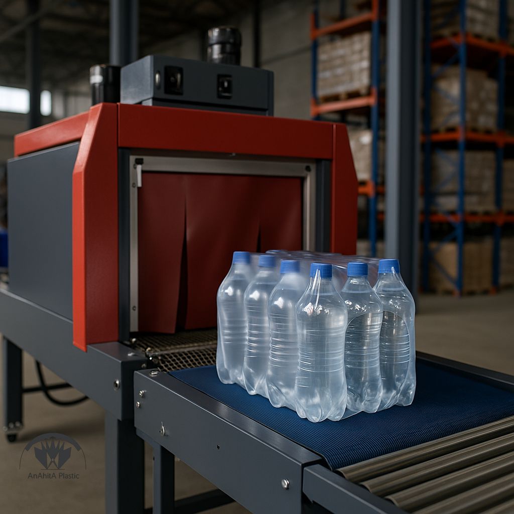 اسلیو رپر به همراه تونل برای چندتایی نوشیدنی با فیلم PE ضخیم تر و کولینگ انتهایی