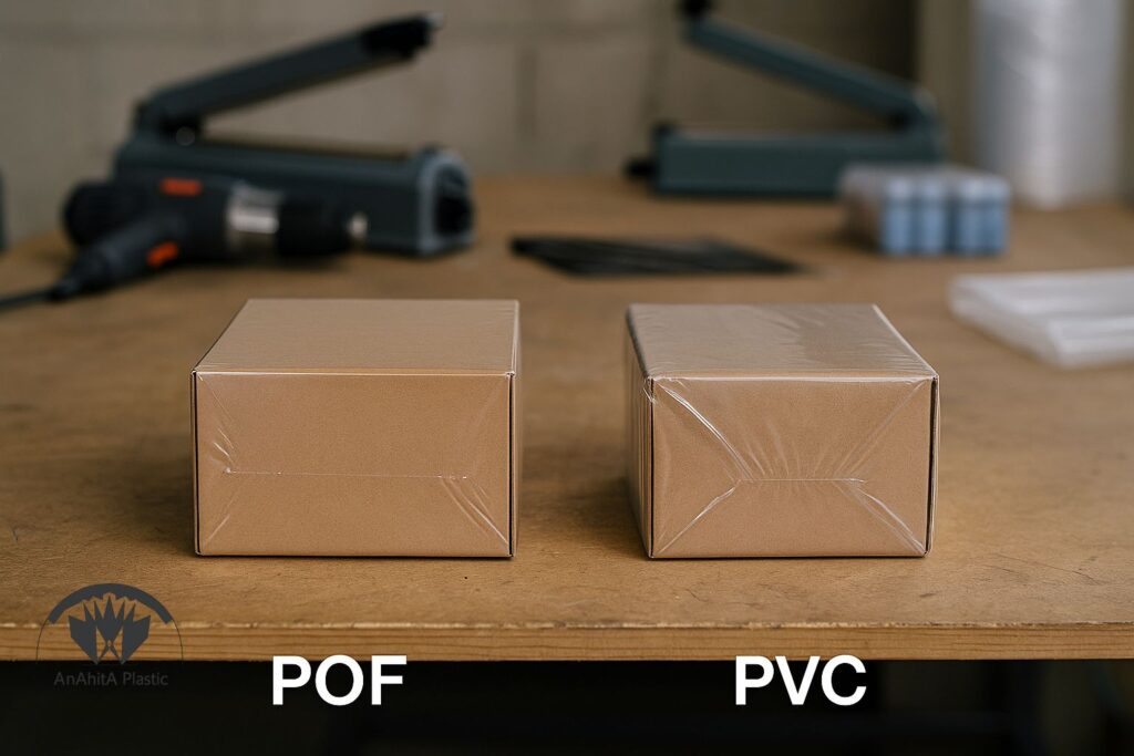 ایمنی و کنترل کیفیت شیرینگ پک دستی دستکش نسوز، تست یکنواختی جمع شدن روی جعبه کوچک