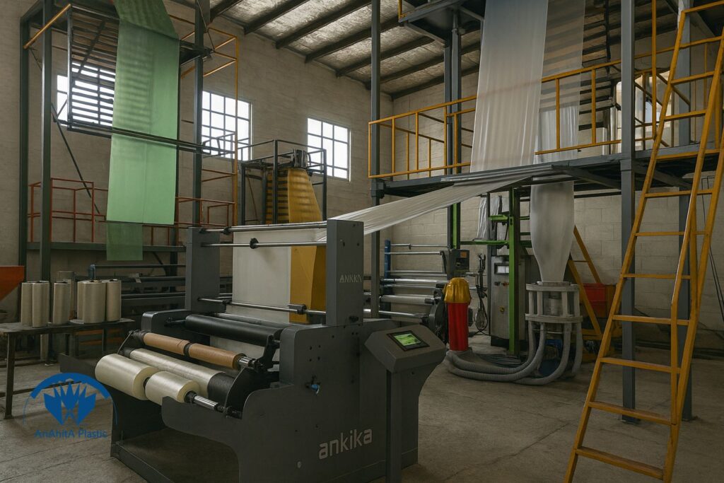 نمونه ای از خط نایلون عریض با دستگاه اروپایی